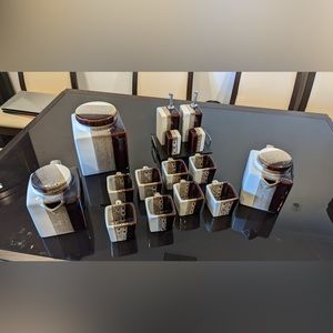 Pier 1 Imports Handpainted Stoneware Coffee/Tea Set (Never Used!)